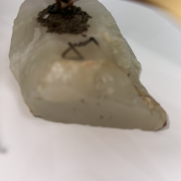 Vintage Mario Jason Flower & Leaves Brass on Marble Onyx Base Sculpture - Picture 8 of 11